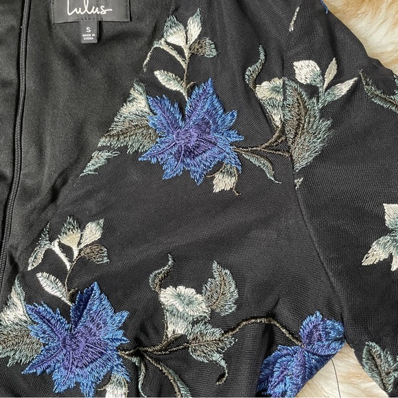 Lulus Midnight Rendezvous Black Floral Embroidered Romper - Picture 9 of 9